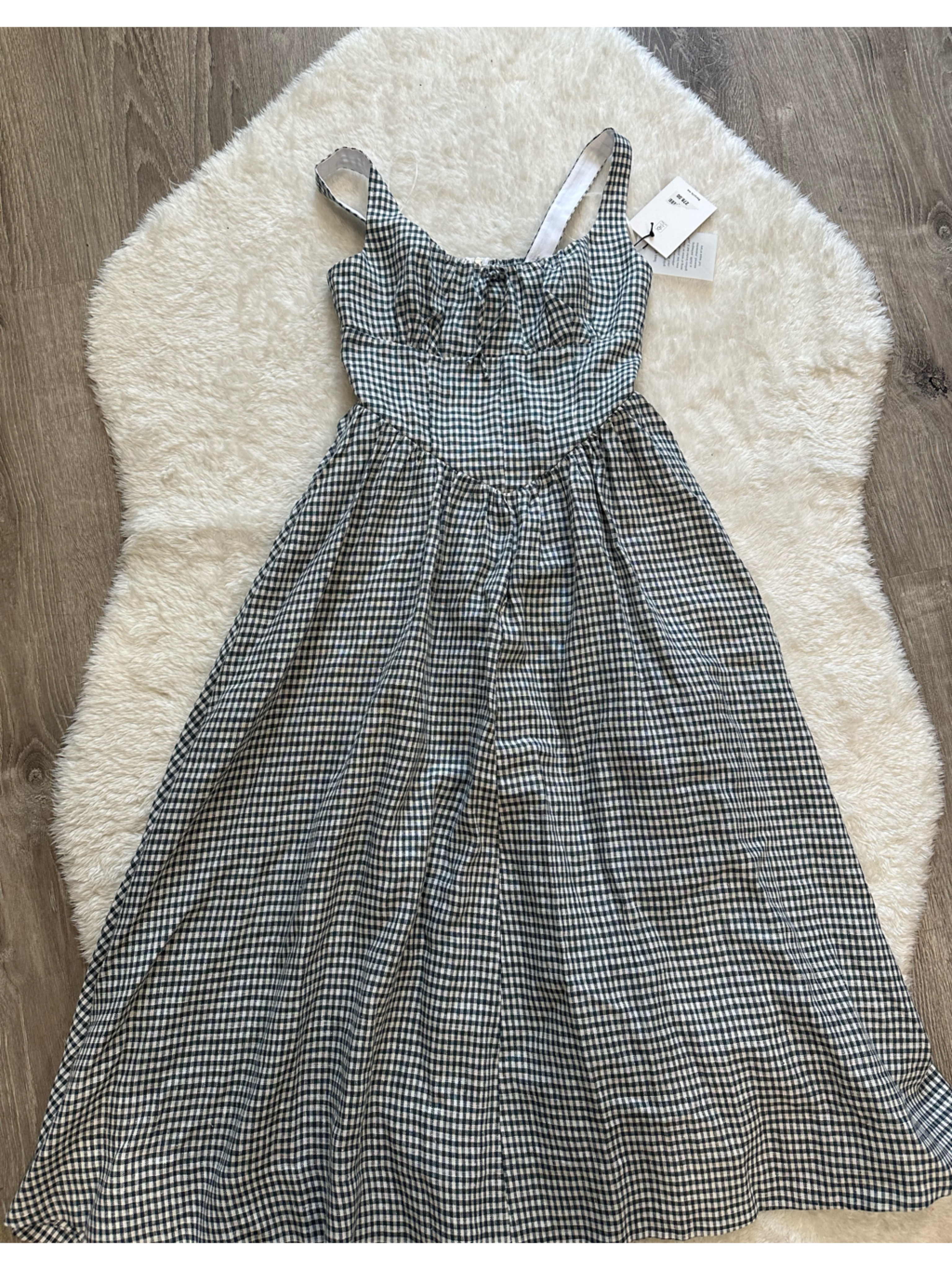 Reformation Gingham Balia Linen Dress